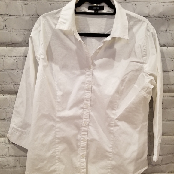 Active USA Tops - Active USA white dress shirt